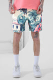 Men SEE YOU IN PARADISE Palm Shorts