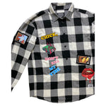 Men WEDDING CAKE Don't Kill My Vibe Button Up L/SLV Plaid Shirt