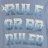 Men DENIMICITY Rule Or Be Ruled Stone Oversize T-shirt