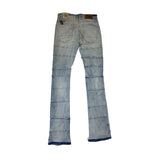 Men JORDAN CRAIG Piecing Stacked Denim Jean