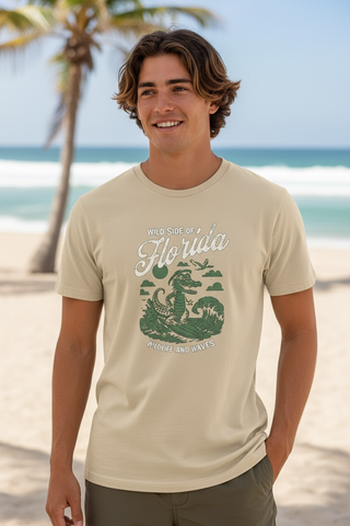 Men CHOSIN LABEL Florida Surf Gator T-shirt