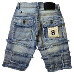 Kid's FWRD DENIM & CO Patchwork Denim Shorts