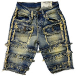 Kid's FWRD DENIM & CO Patchwork Denim Shorts