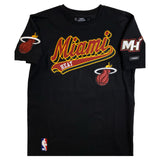 Men PRO STANDARD Miami Heat Script Tail Sj T-Shirt