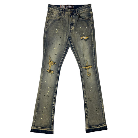 Men DENIMICITY Rip N Repair Denim Stacked Jeans