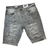 Men EVOLUTION Fractured Denim Short