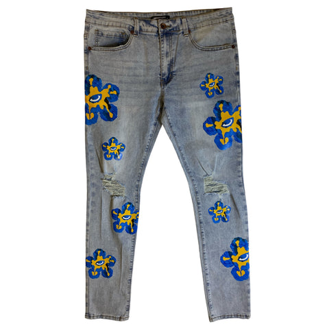 Men ROKU STUDIO Flower Denim Jean