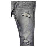 Men DENIMICITY Rip N Repair With Stones Denim Stacked Jeans