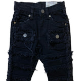 Little Kids FWRD DENIM CO. Patchwork True Stacked Denim Jeans