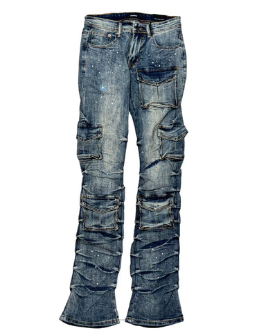 Men KINDRED Denim Rhinestone Stacked Jeans