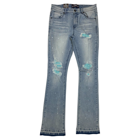 Men DENIMICITY Rip N Repair Denim Stacked Jeans