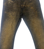 Men LIQUID CRYSTAL Super Skinny Stacked With Rhinestone