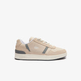 Men LACOSTE T-Clip Tonal Leather Sneakers