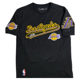 Men PRO STANDARD Los Angeles Lakers Script Tail SJ T-Shirt