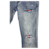 Men DENIMICITY Rip N Repair Denim Stacked Jeans