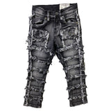 Little Kids FWRD DENIM CO. Patchwork True Stacked Denim Jeans