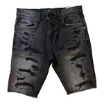 Men JORDAN CRAIG Denim W Shreds Shorts