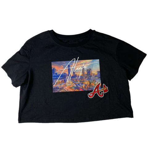 Women PRO STANDARD Atlanta Braves Crop Top