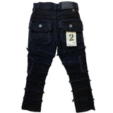 Little Kids FWRD DENIM CO. Patchwork True Stacked Denim Jeans