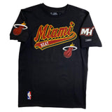 Men PRO STANDARD Miami Heat Script Tail Sj T-Shirt