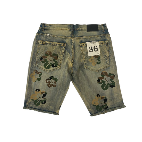 Men FWRD DENIM & CO. Flower Denim Short