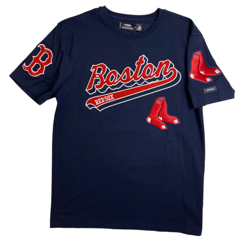 Men PRO STANDARD Boston Red Sox Script Tail Sj T-Shirt