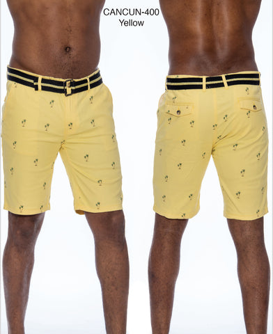 Men TRUE ROCK AOP Shorts With Belt