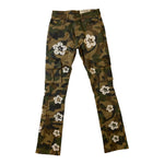 Men FWRD DENIM & CO. Camo Flower Twill Stacked Pants