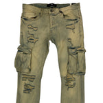 Men JORDAN CRAIG Cargo Pocket Stacked Jeans