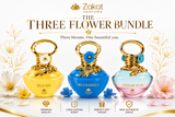 The Flower Bundle I Sahar Elix + Flower BlueShell + Flower Blush by Zakat Eau De Parfum 3.4 FL OZ Each For Women