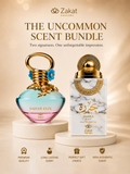 The Uncommon Scents Bundle I Flower Sahar Elix by Zakat Eau De Parfum 3.4 FL OZ I Jamra Blancv by Zakat  Eau de Parfum 3.4 FL OZ Unisex
