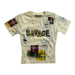 Kids EVOLUTION Hustle Plaid Patchwork T-Shirt