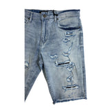 Men JORDAN CRAIG Denim W Shreds Shorts