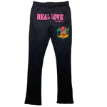 Men WEDDING CAKE Real Love Stacked Flare Sweatpants