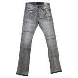 Men JORDAN CRAIG Piecing Stacked Denim Jean