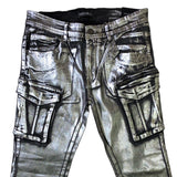 Men KINDRED Skinny Cargo Metal Snow Jeans