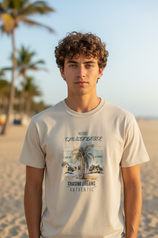 Men CHOSIN LABEL Palm Horizon Oversize T-Shirt