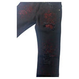 Men DENIMICITY All Over Red Stone Jeans
