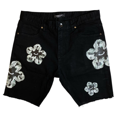 Men ROKU STUDIO Money Flower Denim Short