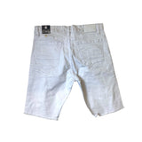 Men JORDAN CRAIG Shred Denim Shorts White