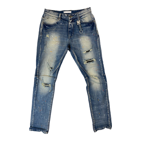 Men WOOLF Splatter Denim Pants