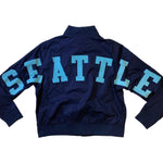 Women PRO STANDARD Seattle Kraken Crew Neck Crop Jacket