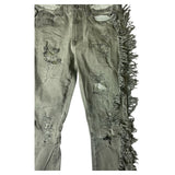 Men SMOKE RISE Flare Shreds Fit Stacked Jeans