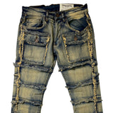 Men FWRD DENIM CO. Patchwork True Stacked Denim Jeans