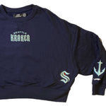 Women PRO STANDARD Seattle Kraken Crop Crewneck Sweater