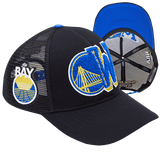 Men PRO STANDARD Golden State Warriors Mashup Trucker Snapback Hat