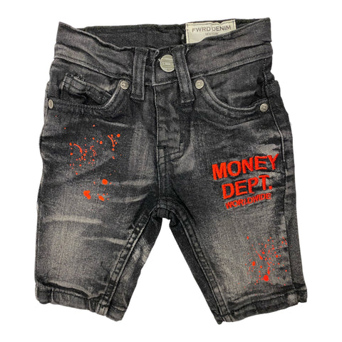 Little Kids FWRD DENIM & CO. Painted Money Dept Denim Short