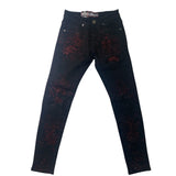 Men DENIMICITY All Over Red Stone Jeans