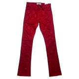 Men LIQUID CRYSTAL Diamond Crystal Shape Super Skinny Stacked With Rhinestone