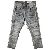 Little Kids FWRD DENIM CO. Patchwork True Stacked Denim Jeans